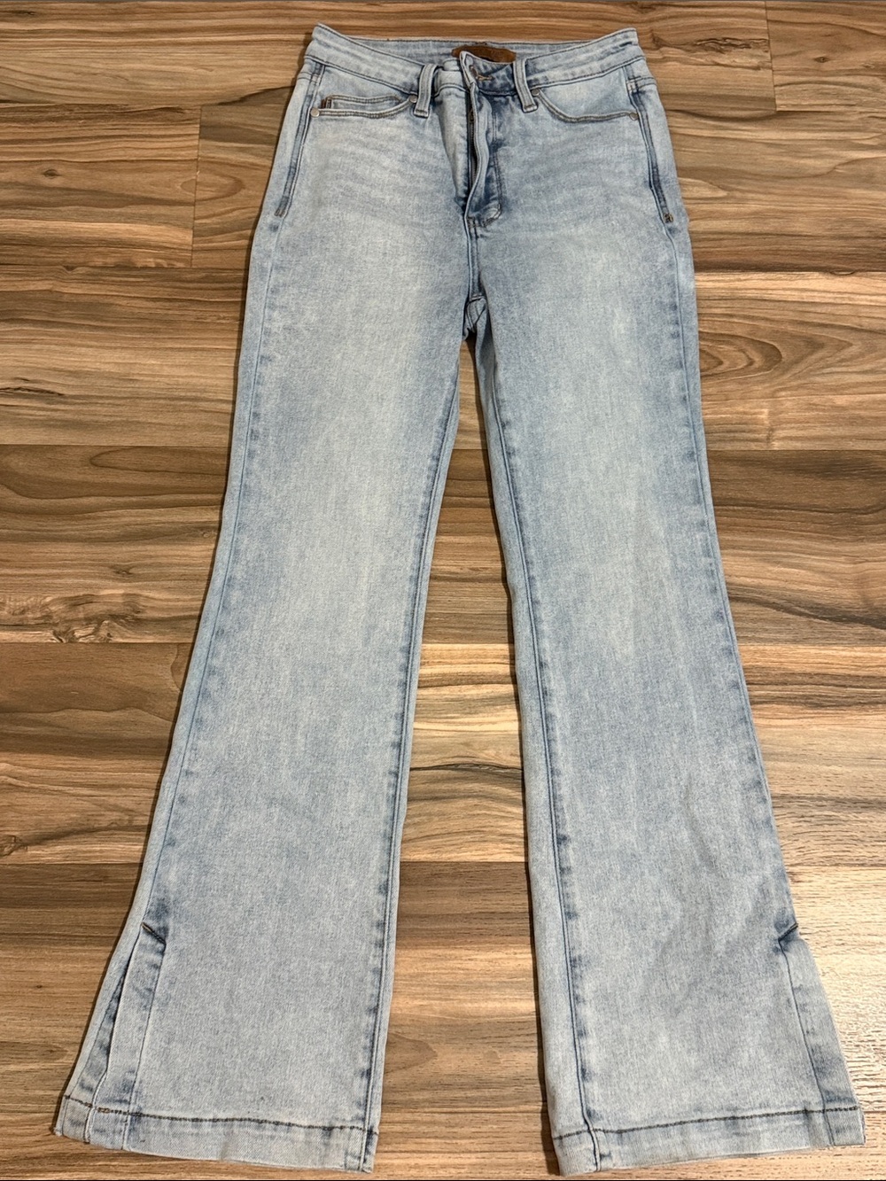 Judy Blue Vintage Light Wash Split Hem Slim Boot Jeans Women’s Sz. 3/26